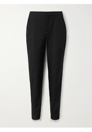 Balmain - Satin-trimmed Wool Straight-leg Pants - Black - FR 34,FR 36,FR 38,FR 40,FR 42,FR 44