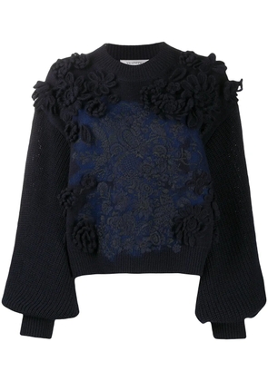 Valentino Garavani embroidered wool jumper - Blue