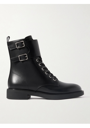 Gianvito Rossi - Ripley Buckled Leather Ankle Boots - Black - IT36,IT36.5,IT37,IT37.5,IT38,IT38.5,IT39,IT39.5,IT40,IT40.5,IT41,IT41.5