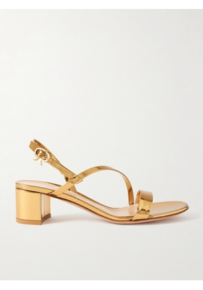 Gianvito Rossi - Betsey 45 Metallic Leather Sandals - Gold - IT36,IT36.5,IT37,IT37.5,IT38,IT38.5,IT39,IT39.5,IT40,IT40.5,IT41,IT41.5,IT42