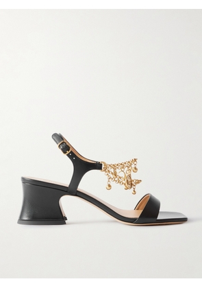 Chloé - Embellished Leather Sandals - Black - IT35,IT36,IT36.5,IT37,IT37.5,IT38,IT38.5,IT39,IT39.5,IT40,IT41