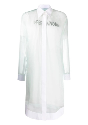 Off-White Free Winona-print shirt dress - Blue