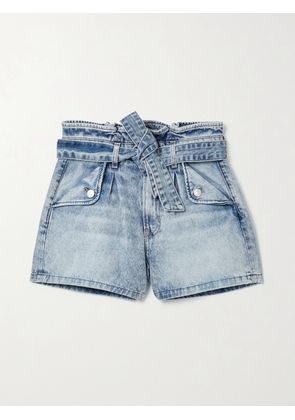 Veronica Beard - Nori Belted Denim Shorts - Blue - 23,24,25,26,27,28,29,30,31,32