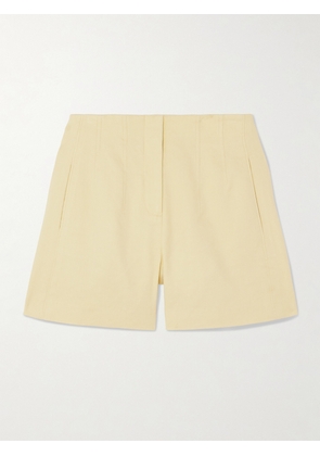 Veronica Beard - Brit Linen-blend Twill Shorts - Yellow - US0,US2,US4,US6,US8,US10,US12