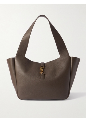 SAINT LAURENT - Le 5 À 7 Bea Textured-leather Tote - Brown - One size