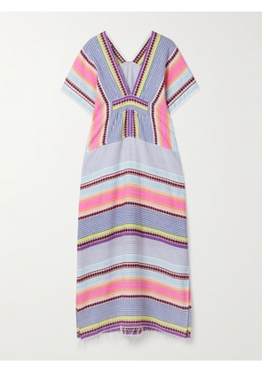 lemlem - Gasira Striped Cotton-blend Maxi Dress - Purple - x small,small,medium,large