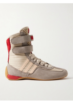 Stella McCartney - Rasant 2.0 Vegan And Mesh-trimmed Canvas High-top Sneakers - Neutrals - UK 3.5,UK 4,UK 4.5,UK 5,UK 5.5,UK 6,UK 6.5,UK 7,UK 7.5,UK 8,UK 8.5,UK 9