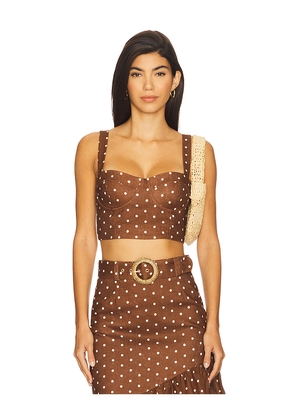 Cara Cara Claudine Top in Chocolate. Size 0. Also in 00.