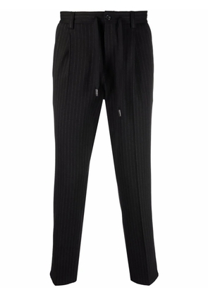 Dolce & Gabbana pinstripe cropped trousers - Black