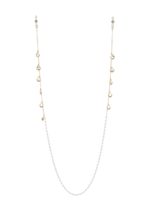 Ettika Shell Dangle Eyeglass Chain in Metallic Gold.