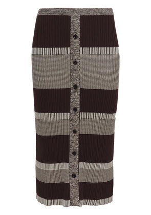 Proenza Schouler White Label striped midi skirt - Brown