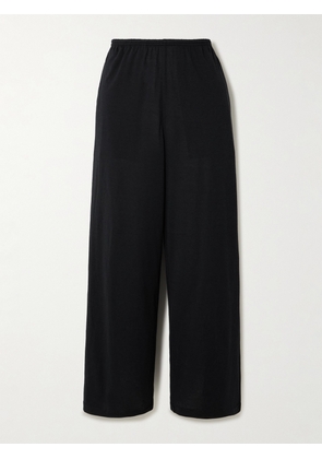 TOTEME - Silk And Organic Cotton-blend Jersey Pants - Black - x small,small,medium,large,x large
