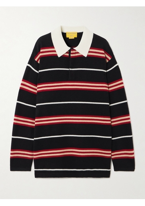 Guest In Residence - Oversized Striped Cashmere Polo Sweater - Multi - xx small,x small,small,medium,large,x large