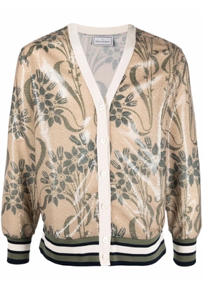 Pierre-Louis Mascia Kurt sequin-embellished cardigan - Neutrals