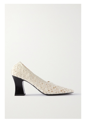 The Row - Crocheted Organic Cotton-blend Pumps - Off-white - IT36,IT37,IT38,IT38.5,IT39,IT39.5,IT40,IT41,IT42
