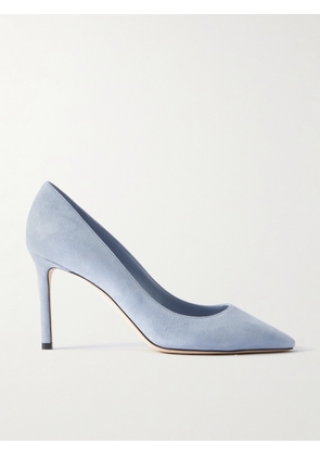 Jimmy Choo - Romy 85 Suede Pumps - Blue - IT36,IT36.5,IT37,IT37.5,IT38,IT38.5,IT39,IT39.5,IT40,IT40.5,IT41,IT41.5,IT42