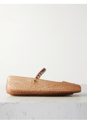 Jimmy Choo - The Jelly Crystal-embellished Tpu Ballet Flats - Neutrals - IT36,IT37,IT38,IT39,IT40,IT41,IT42