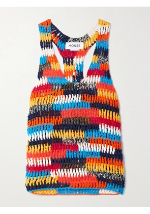 MONSE - Crocheted Pima Cotton-blend Top - Red - x small,small,medium,large,x large