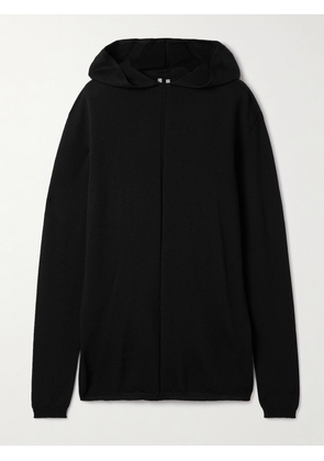 Rick Owens - Maglia Wool Hoodie - Black - small,medium