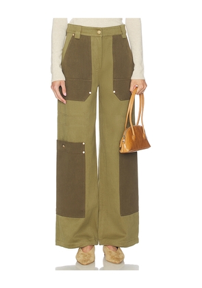 Cult Gaia Wynn Pant in Olive. Size 0. Also in 10, 2, 4, 6, 8.