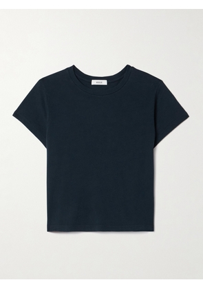 AGOLDE - Adine Cropped Organic Cotton-jersey T-shirt - Blue - x small,small,medium,large,x large