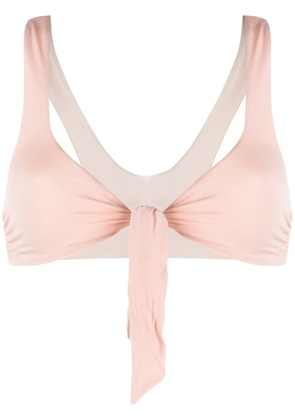Stella McCartney tie-front bikini top - Neutrals
