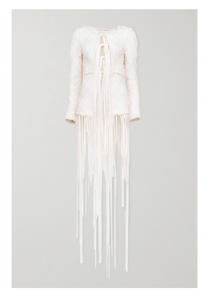 Chloé - + Net Sustain Fringed Silk And Linen-blend Jacket - White - FR 36,FR 38,FR 40,FR 42