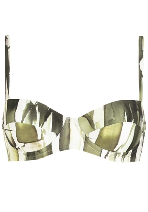 Lenny Niemeyer Bamboo-print bikini top - Green