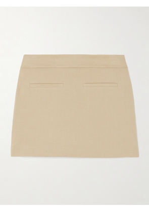 Veronica Beard - Alvara Linen-blend Twill Mini Skirt - Gray - US0,US2,US4,US6,US8,US10,US12