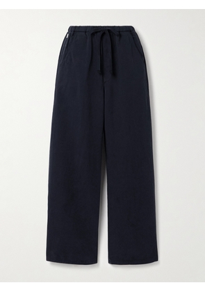 Citizens of Humanity - Aurora Cotton And Linen-blend Wide-leg Pants - Blue - x small,small,medium,large,x large