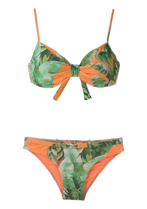 Amir Slama Mata Atlântica print bikini set - Orange