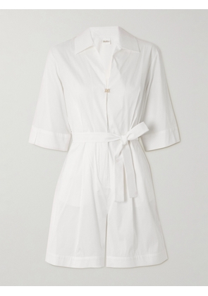 Max Mara - Canard Cotton-blend Playsuit - White - UK 4,UK 6,UK 8,UK 10,UK 12,UK 14,UK 16,UK 18