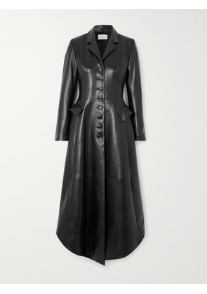 Salon 1884 - Rossetto Asymmetric Lace-up Leather Coat - Black - FR 36,FR 38