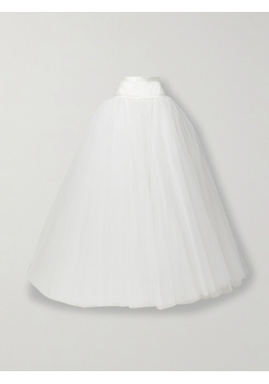 Vivienne Westwood - Joe Petticoat Satin-trimmed Tulle And Crinoline Maxi Skirt - Ivory - UK 6,UK 8,UK 10,UK 12,UK 14