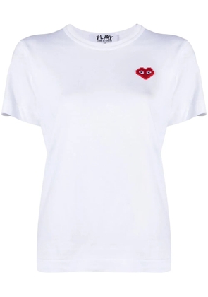 Comme Des Garçons Play logo-embroidered T-shirt - White