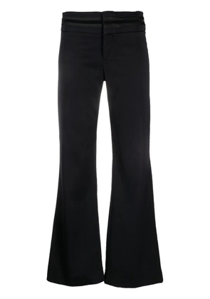 Gucci Pre-Owned 1990s appliqué stripes flared trousers - Blue