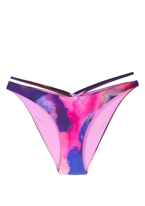 Simkhai Emmalynn watercolour-print bikini bottoms - Blue