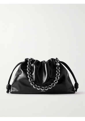 LOEWE - Flamenco Large Embellished Leather Clutch - Black - One size