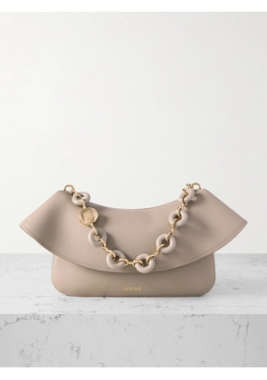 LOEWE - Ola Medium Embellished Leather Shoulder Bag - Neutrals - One size