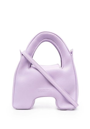 AMBUSH debossed-logo leather tote - Purple