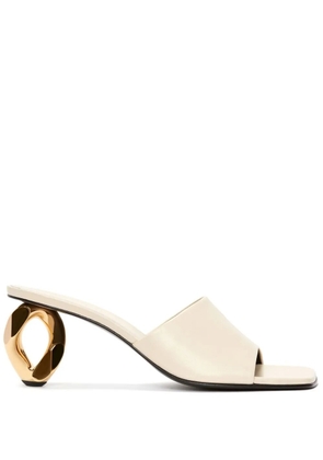 JW Anderson chain heel leather sandals - Neutrals