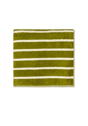 Dusen Dusen Bird Stripe Bath Towel in Green.