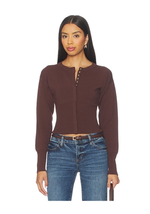 ALL THE WAYS Kourtney Cardigan in Brown. Size L. Also in M, S, XS.