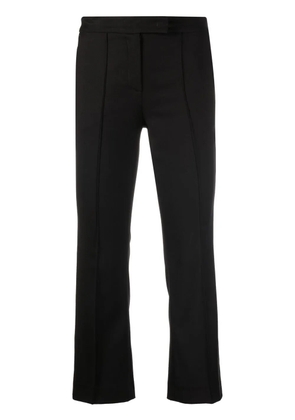 Blanca Vita Portula pintuck-detail cropped trousers - Black
