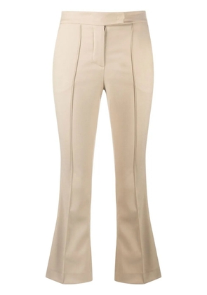 Blanca Vita Portula pintuck-detail cropped trousers - Neutrals
