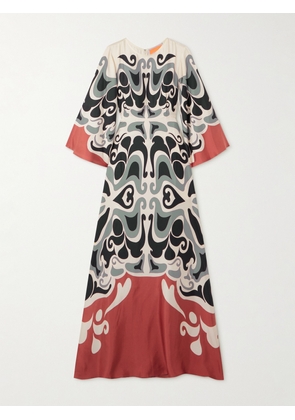 La DoubleJ - Silk-twill Maxi Dress - Off-white - xx small,x small,small,medium,large,x large,xx large