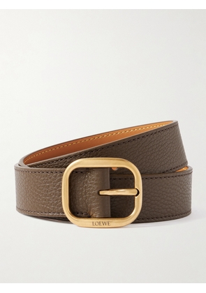 LOEWE - Textured-leather Belt - Brown - 65,70,75,80,85,90,95,100