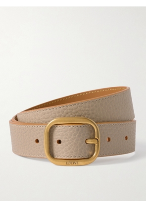LOEWE - Textured-leather Belt - Neutrals - 65,70,75,80,85,90,95,100