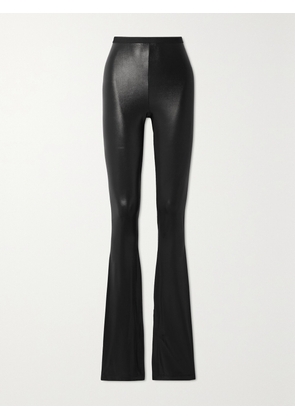 Rick Owens - Carman Coated Stretch-jersey Flared Leggings - Black - IT38,IT40,IT42,IT44,IT46,IT48