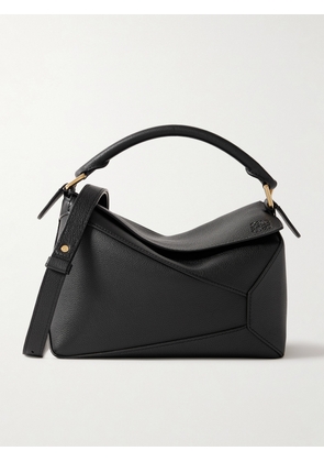LOEWE - Puzzle Edge Small Textured-leather Shoulder Bag - Black - One size
